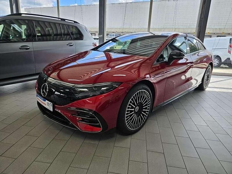 Hyacinthrot metalliclack Gebraucht 2023 Mercedes EQS580 AMG line Limousine | 198.000 € - Bild 1/4