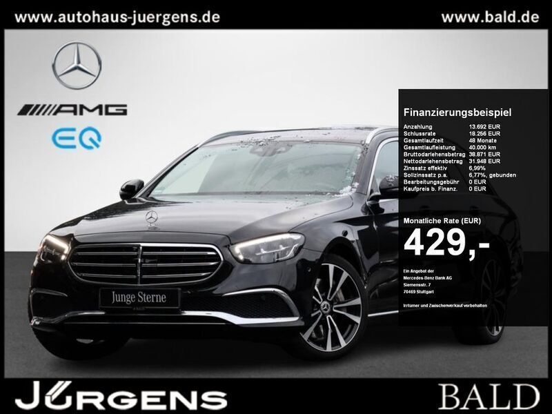 Metalliclack obsidianschwarz Gebraucht 2021 Mercedes E400 Avantgarde Kombi | 45.650 € (Fairer Preis) - Bild 1/4