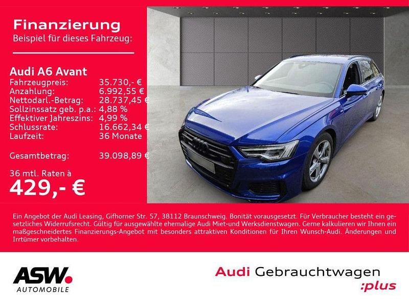 Ultrablau metallic Gebraucht 2022 Audi A6 S-Line Kombi | 35.730 € (Guter Preis) - Bild 1/4