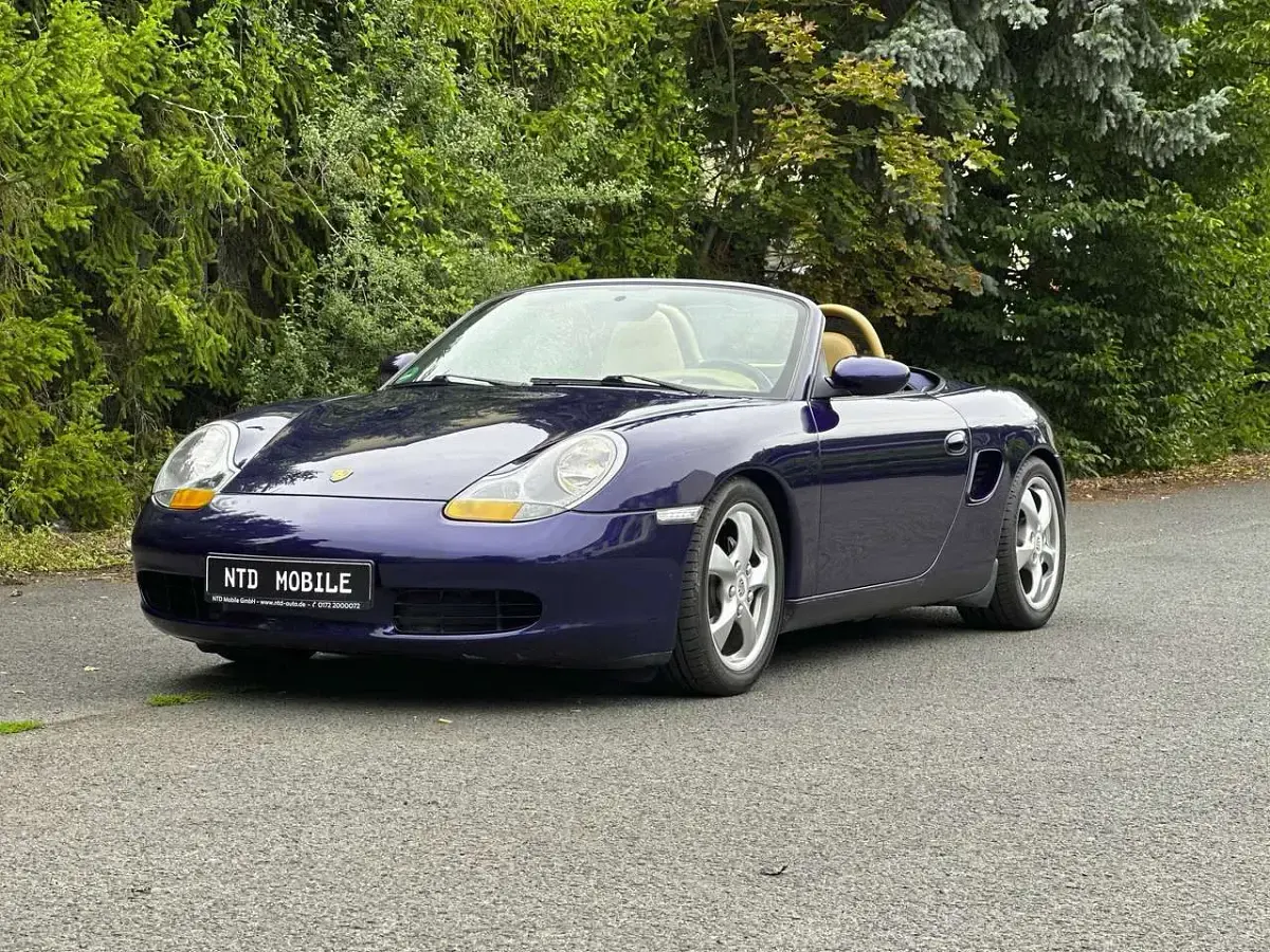Gebraucht Porsche Boxster 220 PS (161 kW) 2001 Lapisblau Cabrio