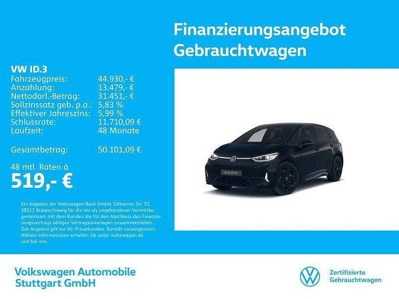 Gebraucht VW ID.3 GTX 239 kW (326 PS) 2025 Schwarz Kleinwagen