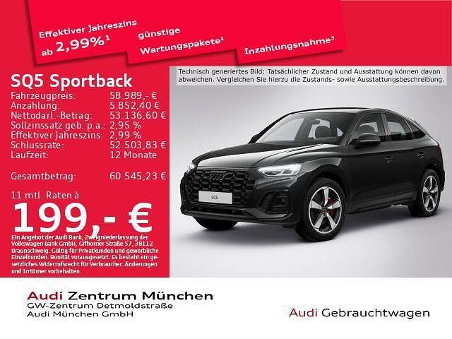 Schwarz Gebraucht 2022 Audi SQ5 Sportback Ambiente SUV | 58.989 € (Etwas zu teuer) - Bild 1/2