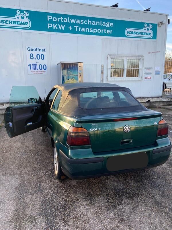 Grün Gebraucht 1998 VW Golf Cabriolet Cabrio | 2.300 € (Fairer Preis) - Bild 1/4