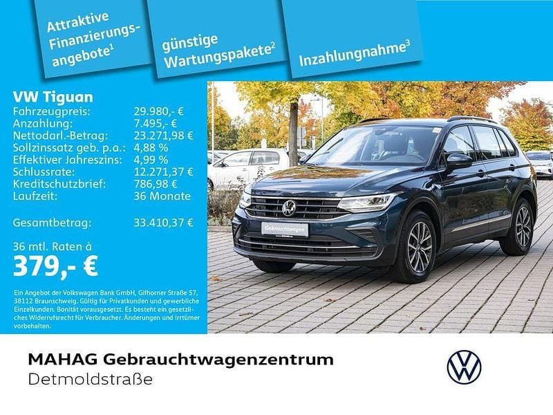 Nightshade blue metallic Gebraucht 2023 VW Tiguan IQ Drive SUV | 29.980 € (Superpreis) - Bild 1/2