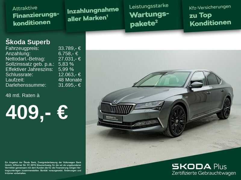 Graphitegrau metallic Gebraucht 2023 Skoda Superb LAURIN & KLEMENT Limousine | 36.989 € (Superpreis) - Bild 1/4
