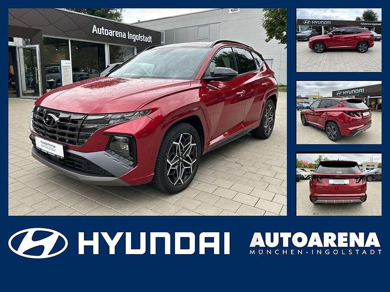 Sunset red / mic Gebraucht 2023 Hyundai Tucson N Line SUV | 33.975 € (Etwas zu teuer) - Bild 1/4