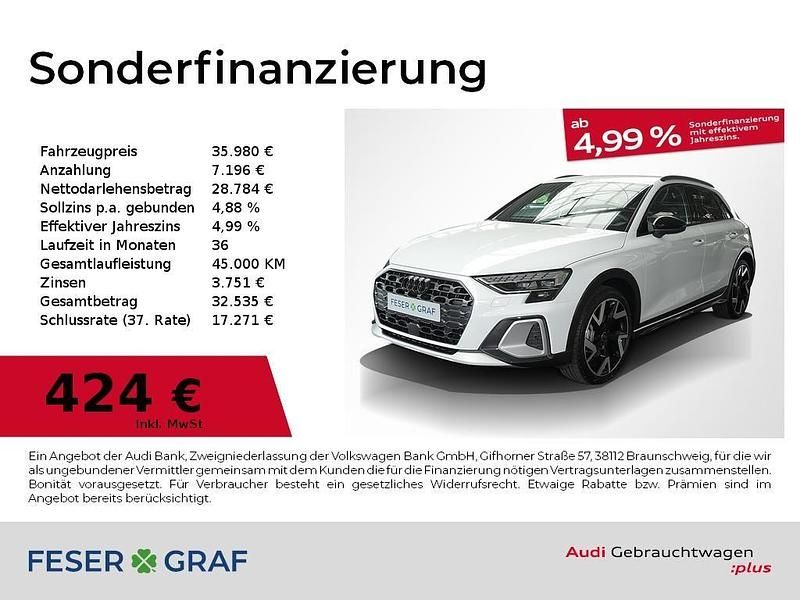 Gletscherweiß metallic Gebraucht 2024 Audi A3 Comfort Limousine | 35.980 € - Bild 1/1
