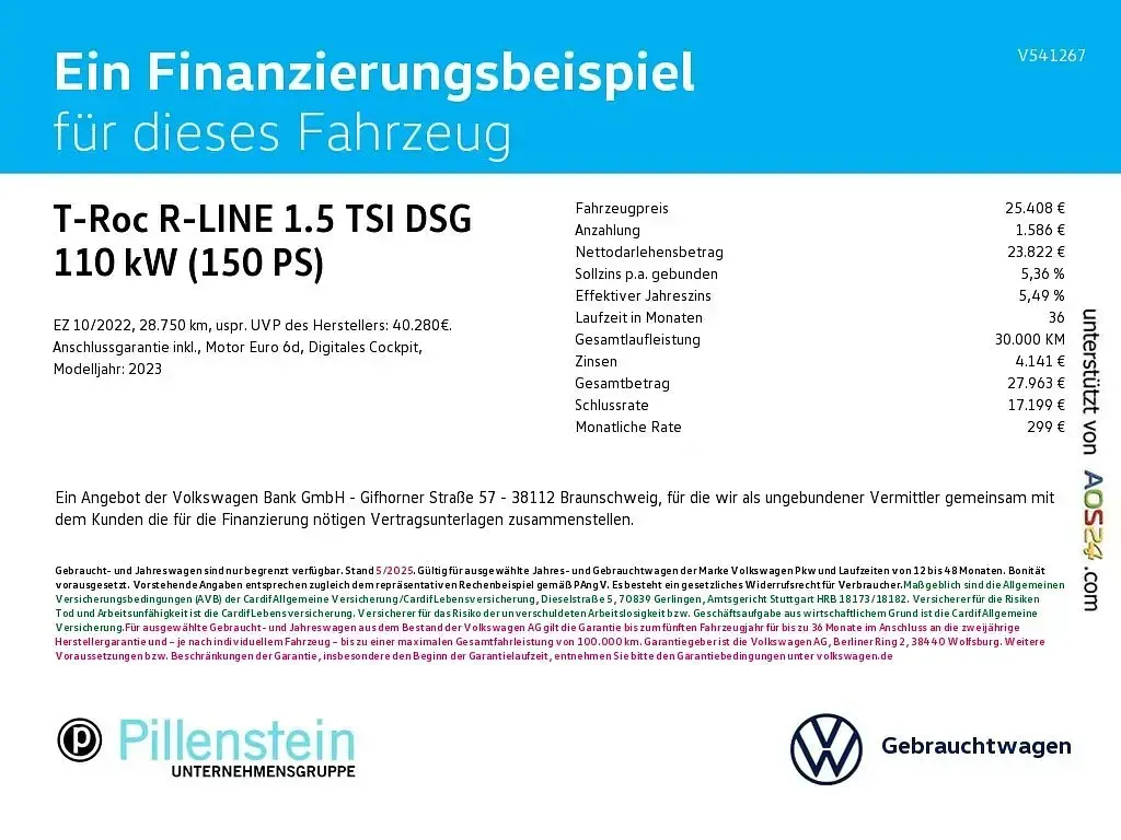 Gebraucht VW T-Roc R-line 150 PS (110 kW) 2022 Blaulapiz blue metallic SUV