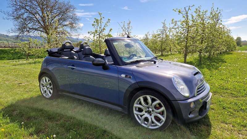 Blau Gebraucht 2005 Mini John Cooper Works Cabriolet Cabrio | 5.750 € (Fairer Preis) - Bild 1/4