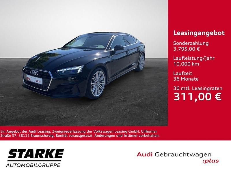 Mythosschwarz metallic Gebraucht 2023 Audi A5 Sportback Ambiente Kleinwagen | 37.950 € (Fairer Preis) - Bild 1/4