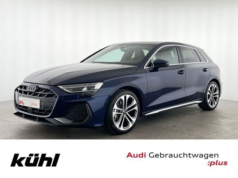 Blau Gebraucht 2024 Audi A3 Sportback S-Line Kleinwagen | 36.480 € (Guter Preis) - Bild 1/4