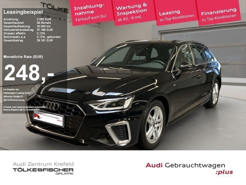 Schwarz Gebraucht 2024 Audi A4 S-Line Kombi | 37.186 € (Etwas zu teuer) - Bild 1/4