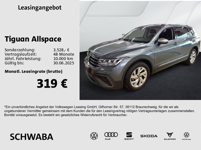 Platinum grey metallic Gebraucht 2024 VW Tiguan Allspace Life SUV | 35.280 € (Guter Preis) - Bild 1/4