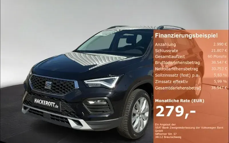 Neu Seat Ateca 150 PS (110 kW) 2026 Schwarz SUV