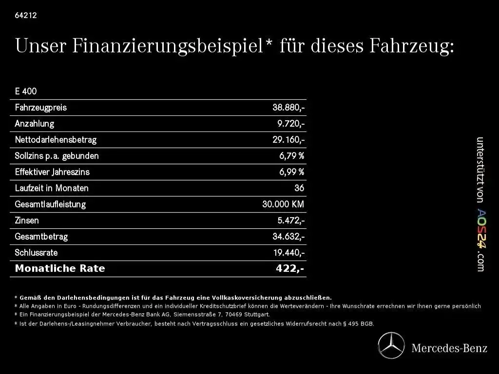 Gebraucht Mercedes E400 Avantgarde 330 PS (242 kW) 2023 Schwarz Limousine