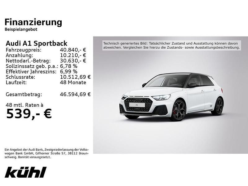 Neu Audi A1 Sportback S-line plus 207 PS (152 kW) 2025 Weiß Kleinwagen