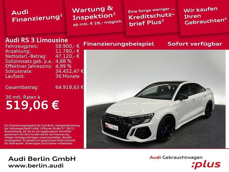 Gebraucht Audi RS3 Ambiente 400 PS (294 kW) 2022 Gletscherweiß metallic Limousine