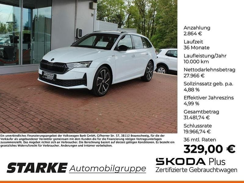 Gebraucht Skoda Octavia SportLine 150 PS (110 kW) 2024 Moonweiß perleffekt Kombi