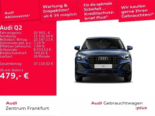 Używany Audi Q2 Advanced Plus 150 KM (110 kW) 2025 Niebieski SUV