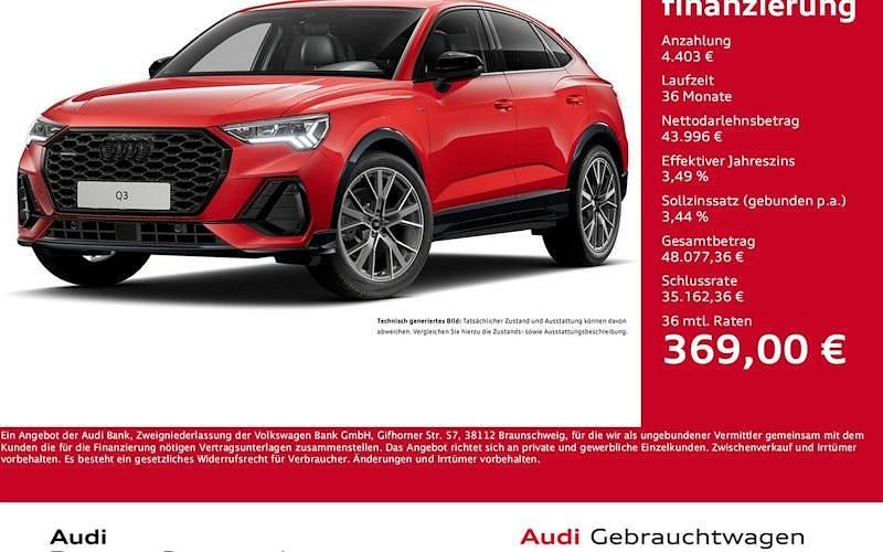 Progressivrot metallic Gebraucht 2025 Audi Q3 Sportback S-Line SUV | 48.399 € (Fairer Preis) - Bild 1/4