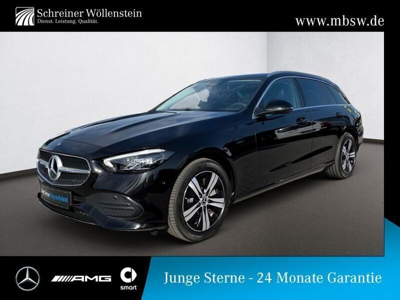 Schwarzlack obsidianschwarz Gebraucht 2024 Mercedes C300e Avantgarde Kombi | 44.690 € (Superpreis) - Bild 1/4
