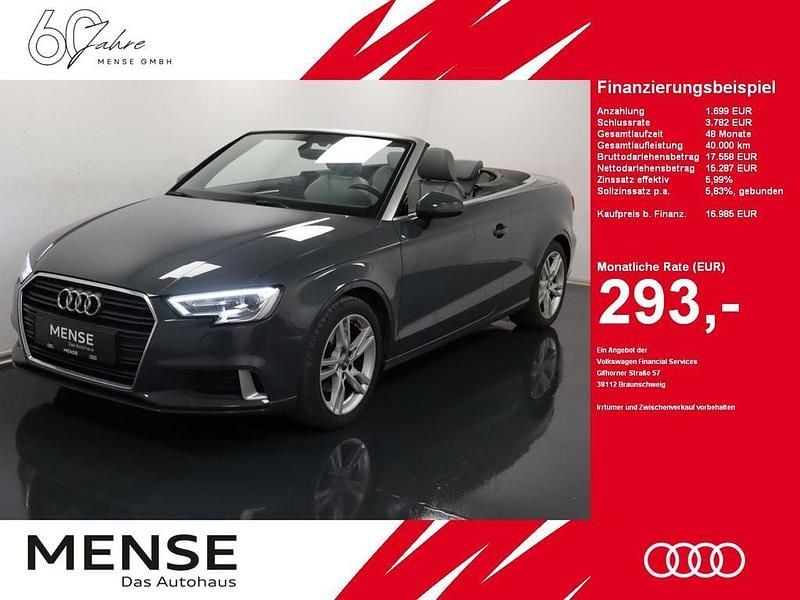 Nanograu metallic Gebraucht 2018 Audi A3 Cabriolet Sport Cabrio | 16.985 € (Fairer Preis) - Bild 1/4