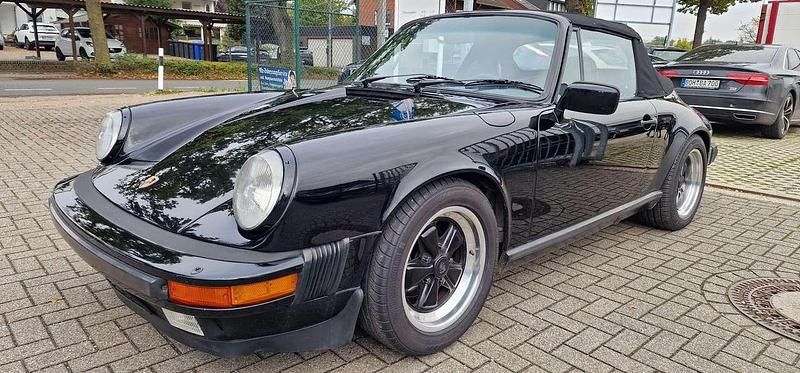 Uni schwarz Gebraucht 1984 Porsche 911 Carrera Cabriolet Cabrio | 44.950 € - Bild 1/4