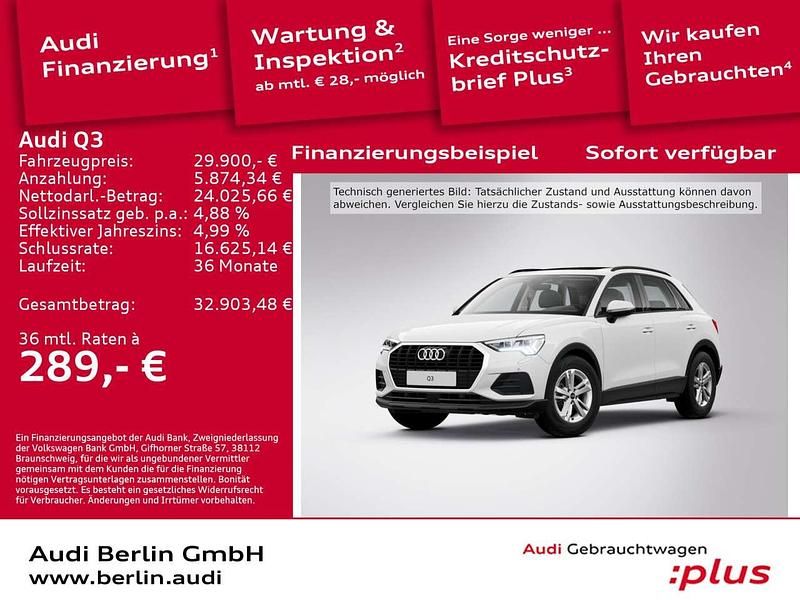 Ibisweiß Gebraucht 2022 Audi Q3 Ambiente SUV | 29.900 € (Fairer Preis) - Bild 1/3