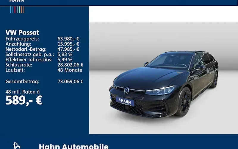 Neu VW Passat R-line 193 PS (141 kW) 2026 Schwarz Kombi
