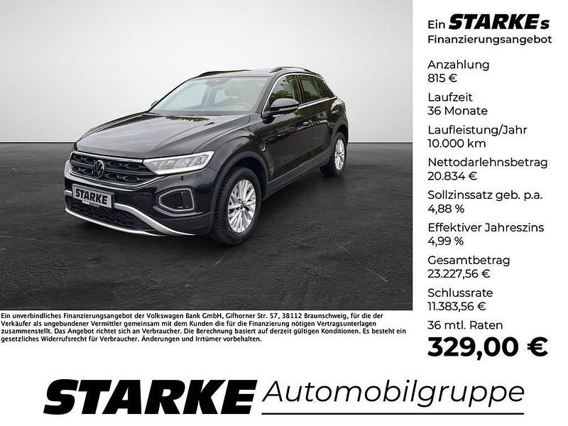Schwarz Gebraucht 2022 VW T-Roc Life SUV | 21.649 € (Superpreis) - Bild 1/4