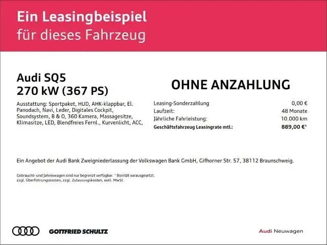 Neu Audi SQ5 Sport 367 PS (269 kW) 2026 Mythosschwarz metallic SUV