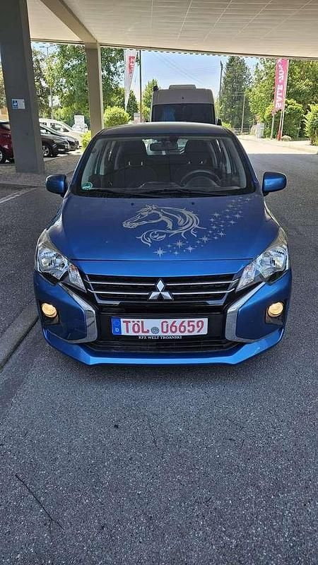 Cerulean/medium blue Gebraucht 2021 Mitsubishi Space Star Spirit Kleinwagen | 7.500 € (Guter Preis) - Bild 1/4