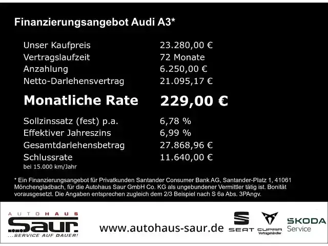 Gebraucht Audi A3 S-Line 110 PS (80 kW) 2024 Andere Limousine