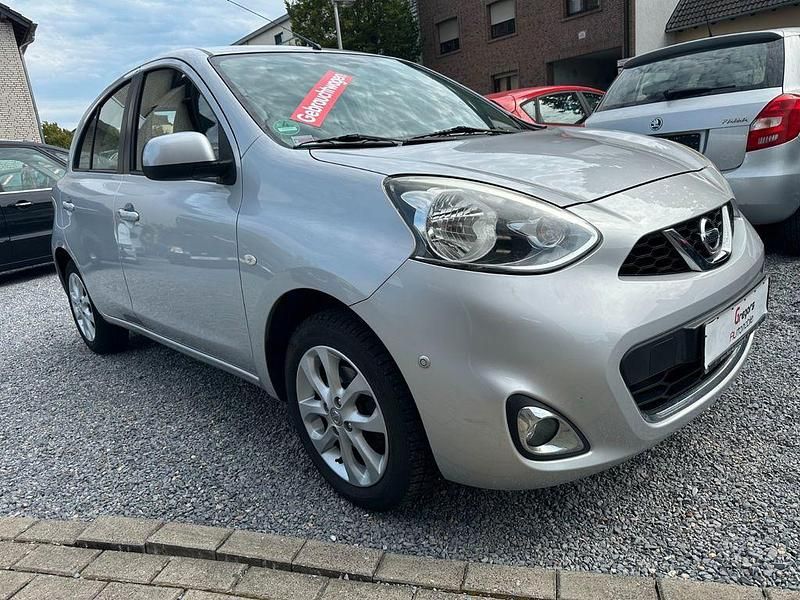 Silber Gebraucht 2014 Nissan Micra Acenta Kleinwagen | 6.350 € (Fairer Preis) - Bild 1/4