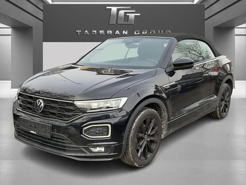 Schwarz Gebraucht 2021 VW T-Roc Cabriolet R-line Cabrio | 24.900 € (Guter Preis) - Bild 1/4