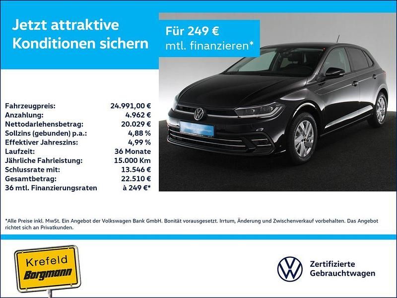 Schwarz / deep black Gebraucht 2025 VW Polo Style Limousine | 24.991 € (Etwas zu teuer) - Bild 1/4