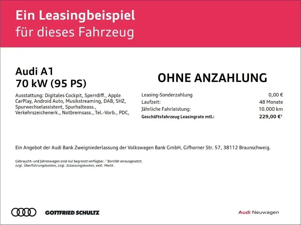 Gebraucht Audi A1 Sportback Basis 95 PS (69 kW) 2026 Weiss Kleinwagen