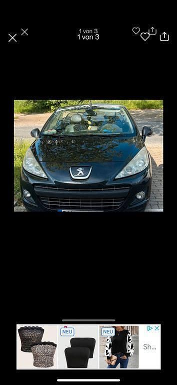 Schwarz Gebraucht 2011 Peugeot 207 CC Premium Cabrio | 1.999 € (Superpreis) - Bild 1/3
