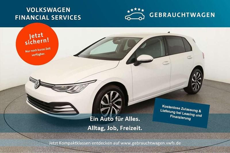 Pure white Gebraucht 2021 VW Golf VIII Active Limousine | 17.940 € (Superpreis) - Bild 1/4