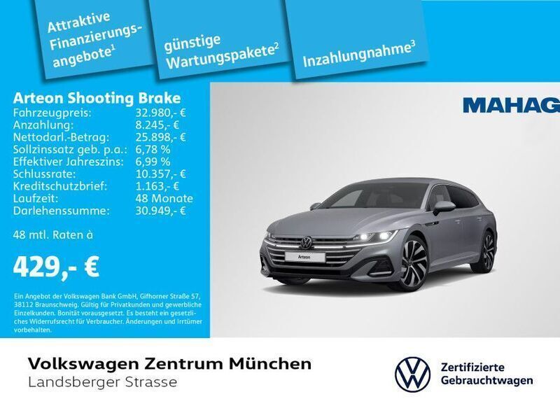Grau Gebraucht 2023 VW Arteon IQ Drive Limousine | 32.980 € (Fairer Preis) - Bild 1/1