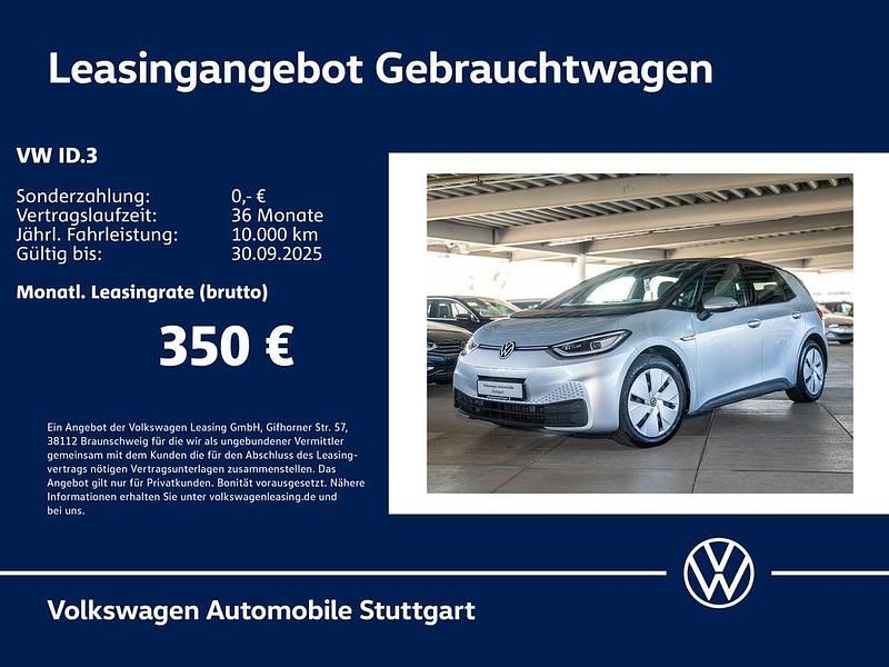 Scale silver metallic / schwar Gebraucht 2021 VW ID.3 Pro Kleinwagen | 21.930 € (Guter Preis) - Bild 1/4