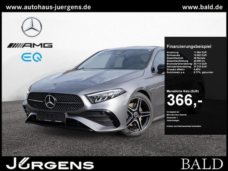 Grau metalliclack mountaingrau Gebraucht 2024 Mercedes A220 AMG Limousine | 37.880 € (Fairer Preis) - Bild 1/4