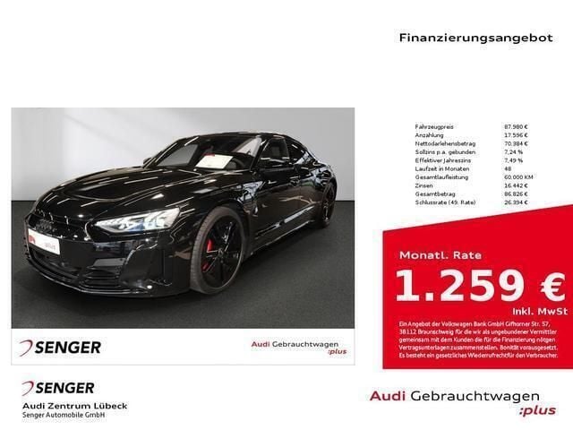 Mythosschwarz metallic Gebraucht 2024 Audi RS e-tron GT Ambiente Limousine | 87.980 € (Superpreis) - Bild 1/4