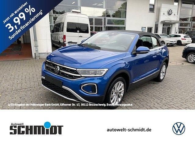 Ravennablau metallic Gebraucht 2024 VW T-Roc Cabriolet Style Cabrio | 31.698 € (Superpreis) - Bild 1/4