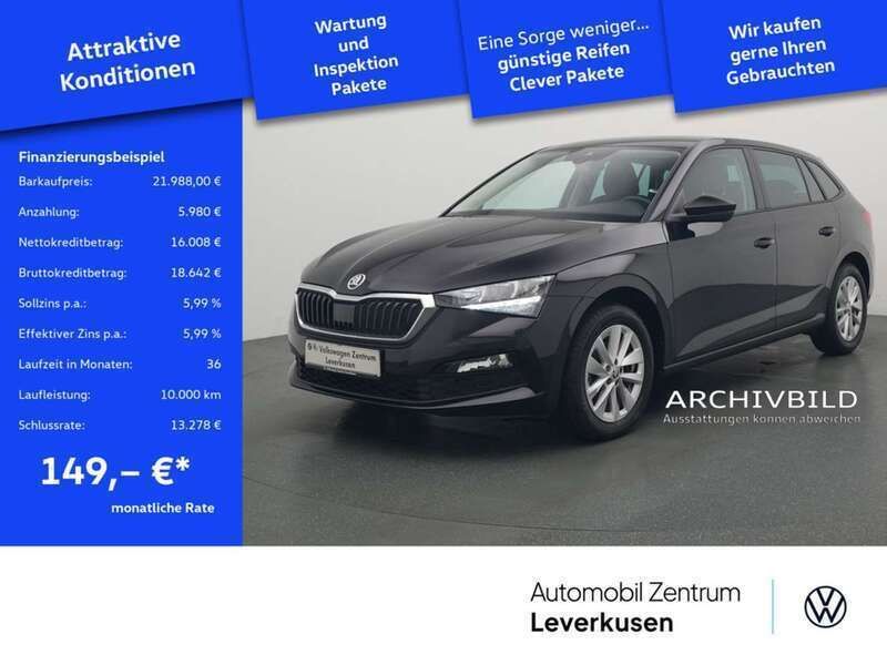 Schwarz / blackmagic (metallic) Gebraucht 2024 Skoda Scala Ambition Kleinwagen | 21.988 € (Fairer Preis) - Bild 1/3