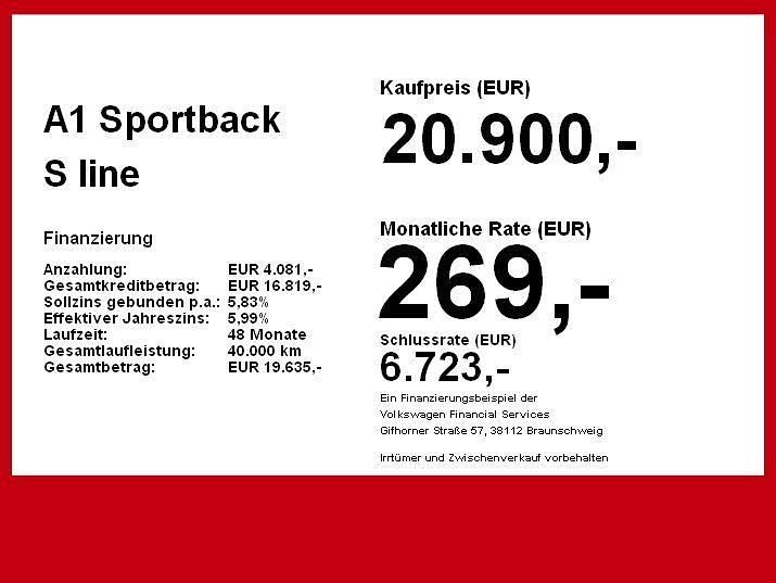 Gebraucht Audi A1 Sportback S-Line 110 PS (80 kW) 2022 Weiß Kleinwagen