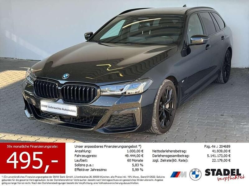 Black sapphire metallic Gebraucht 2022 BMW 540 M Sport Kombi | 44.340 € (Guter Preis) - Bild 1/4