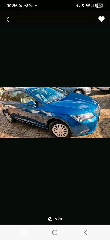 Usata Seat Leon 150 CV (110 kW) 2014 Blu Station wagon