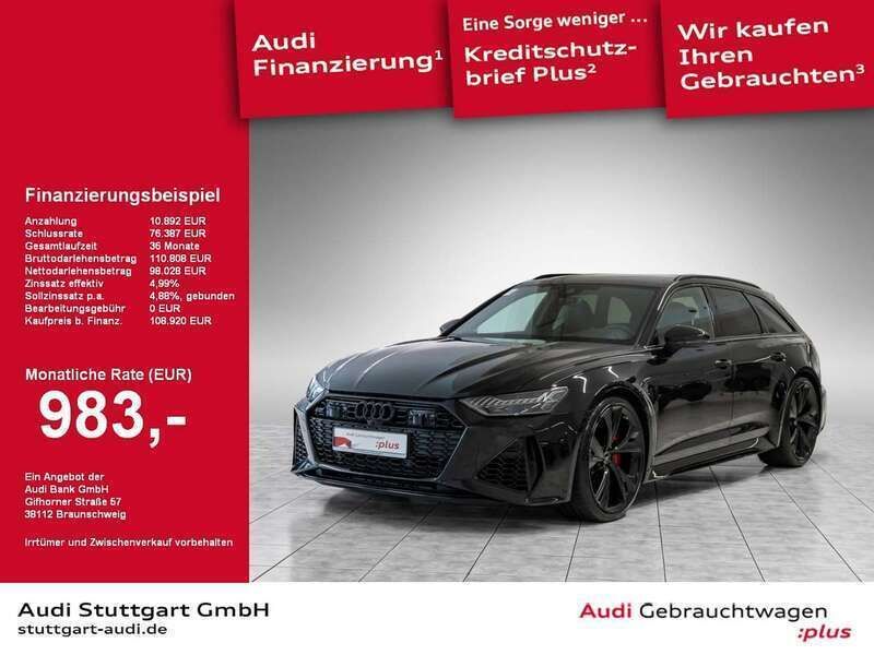 Mythosschwarz metallic Gebraucht 2023 Audi RS6 Ambiente Kombi | 114.920 € (Guter Preis) - Bild 1/2