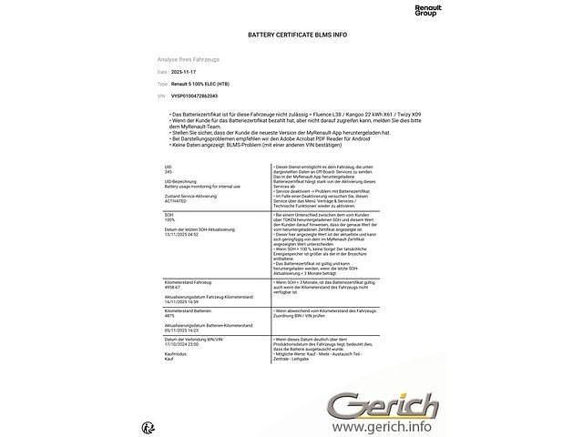 Gebraucht Renault 5 E-Tech Komfort 110 kW (150 PS) 2024 Kleinwagen